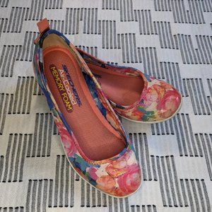 Womens 5.5 Skechers Atomic Sweet Bouquet Ballet Flats Floral Prnt FREE SHIPPING
